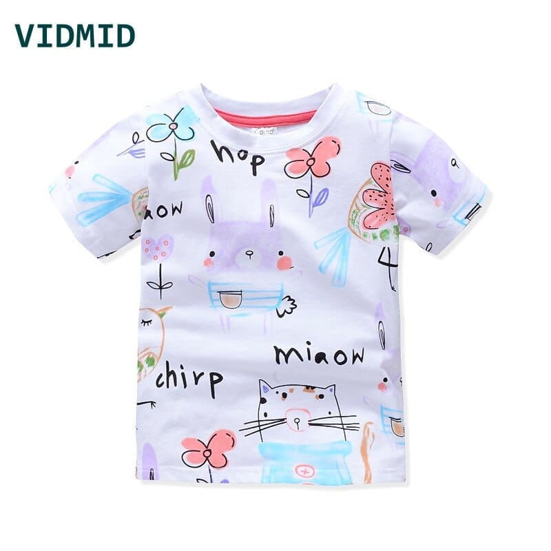 Baby Girls t-shirt 100% cotton kids summer clothes Bennys Beauty World