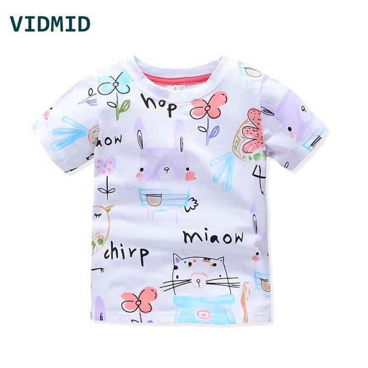 Baby Girls t-shirt 100% cotton kids summer clothes Bennys Beauty World