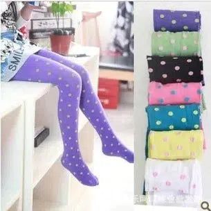 Baby Tights Child Girls Footed Heart Dots Tights Stockings Bennys Beauty World