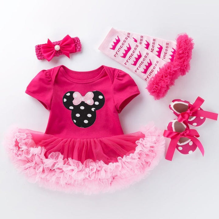 Baby short-sleeved high quality first birthday tutu dress Bennys Beauty World