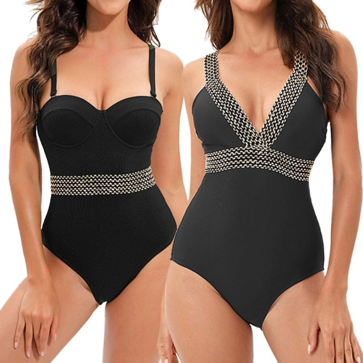 Backless Black Swimwear One Piece Women Swimsuit Bennys Beauty World