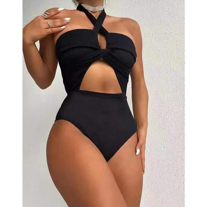 Backless Black Swimwear One Piece Women Swimsuit Bennys Beauty World