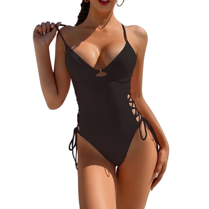 Backless Black Swimwear One Piece Women Swimsuit Bennys Beauty World