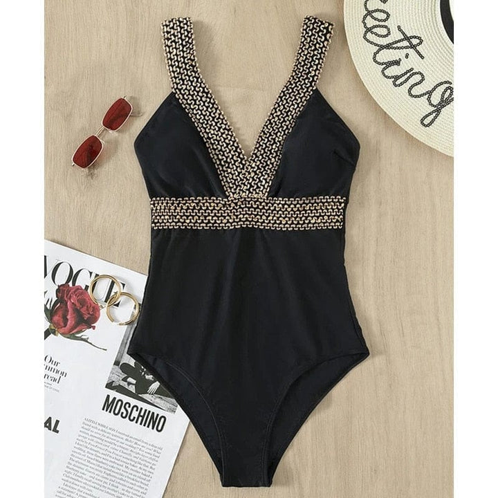 Backless Black Swimwear One Piece Women Swimsuit Bennys Beauty World