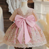 Backless Bow Baby Girls Dresses