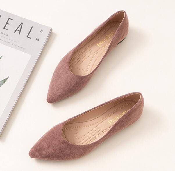 Pointed toe hot sale ballet shoes