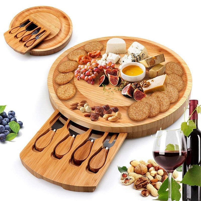 Bamboo Cheese Plate Set Bamboo Cheese Knife Bennys Beauty World