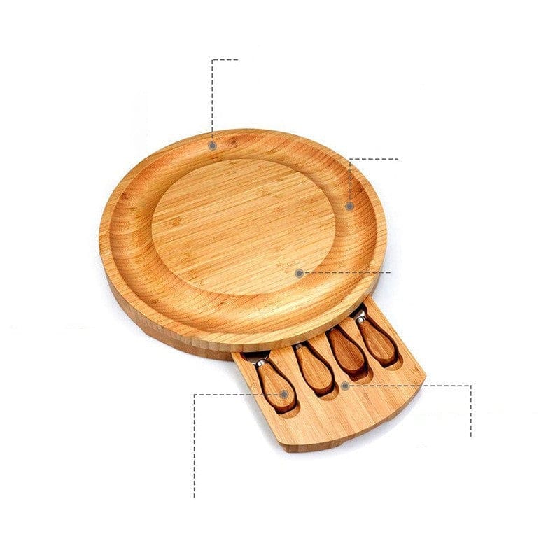 Bamboo Cheese Plate Set Bamboo Cheese Knife Bennys Beauty World