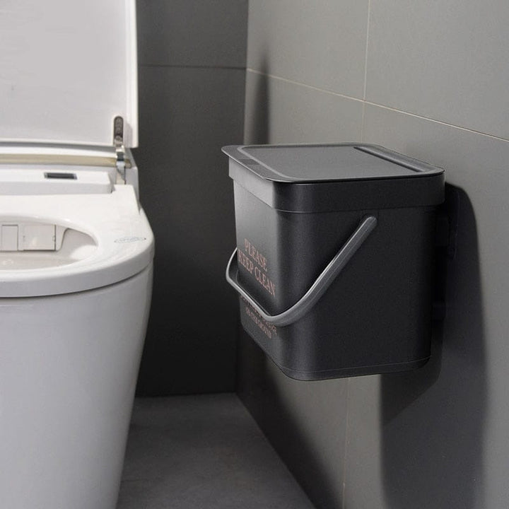 Bathroom Wall Mounted Trash Can Kitchen Waste Bin Bennys Beauty World