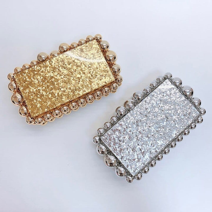 Beaded Acrylic Clutch Bag Luxury Gold And Silver Party Purses And Handbags Bennys Beauty World