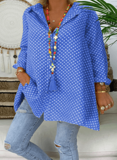 Beautiful Loose Long-Sleeved Blouse Bennys Beauty World