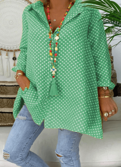 Beautiful Loose Long-Sleeved Blouse Bennys Beauty World