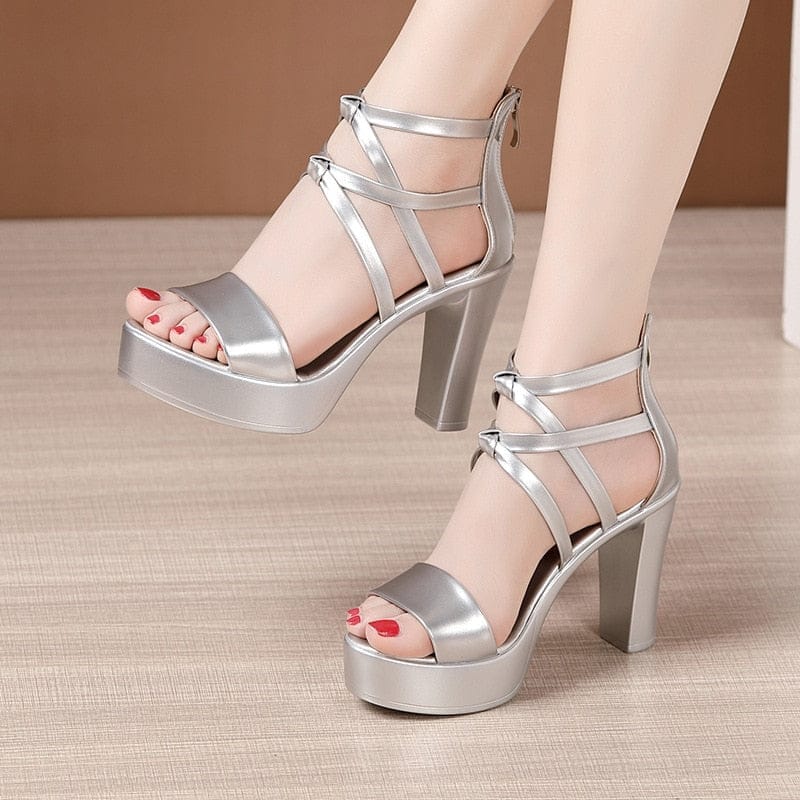 Big Size 32-43 Block Heel Platform Gladiator Sandals For Women Bennys Beauty World