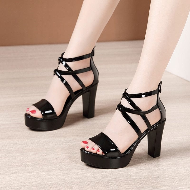 Big Size 32-43 Block Heel Platform Gladiator Sandals For Women Bennys Beauty World