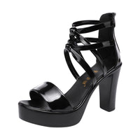 Big Size 32-43 Block Heel Platform Gladiator Sandals For Women Bennys Beauty World