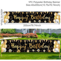 Birthday Backdrop Banner Adult Happy Birthday Party Decoration Bennys Beauty World