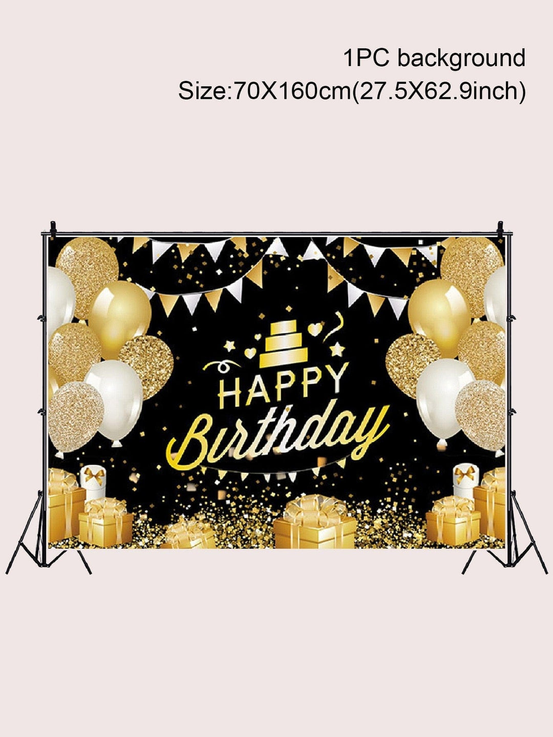 Birthday Backdrop Banner Adult Happy Birthday Party Decoration Bennys Beauty World