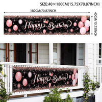 Birthday Backdrop Banner Adult Happy Birthday Party Decoration Bennys Beauty World