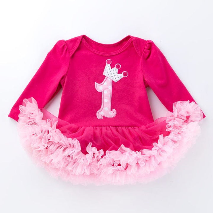 Birthday One-piece Dress Factory Outlet For Baby 0-2 Years Old Festive Romper Dress Bennys Beauty World