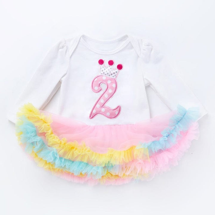 Birthday One-piece Dress Factory Outlet For Baby 0-2 Years Old Festive Romper Dress Bennys Beauty World