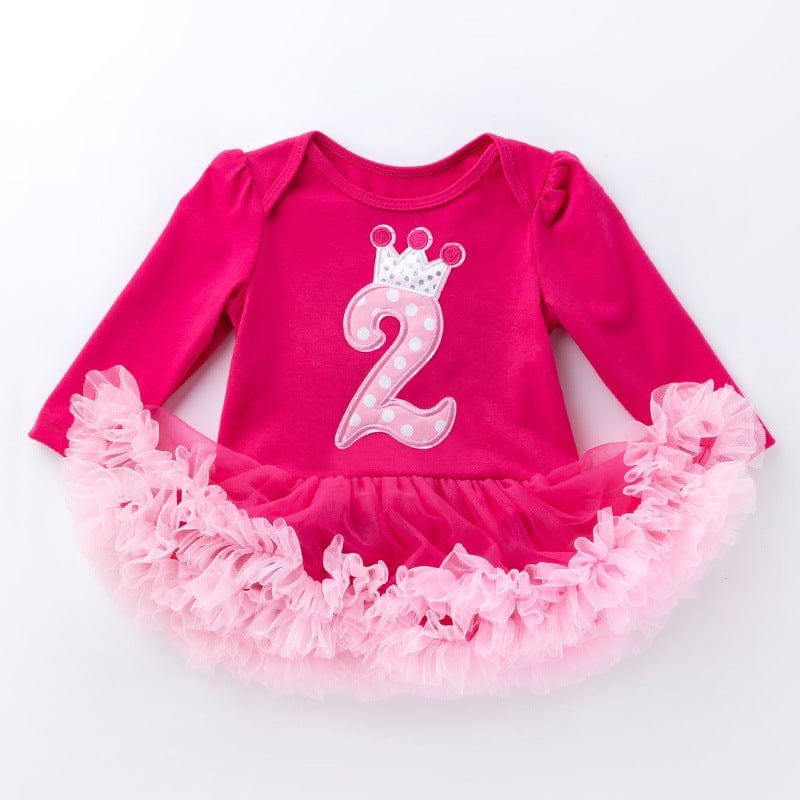 Birthday One-piece Dress Factory Outlet For Baby 0-2 Years Old Festive Romper Dress Bennys Beauty World