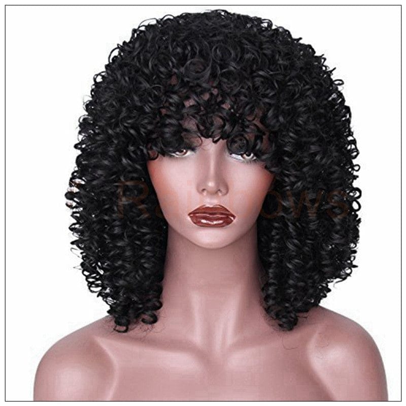 Black fluffy small curly wig Bennys Beauty World