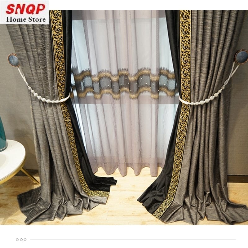 Blackout Luxury Curtains for Living Room Bennys Beauty World