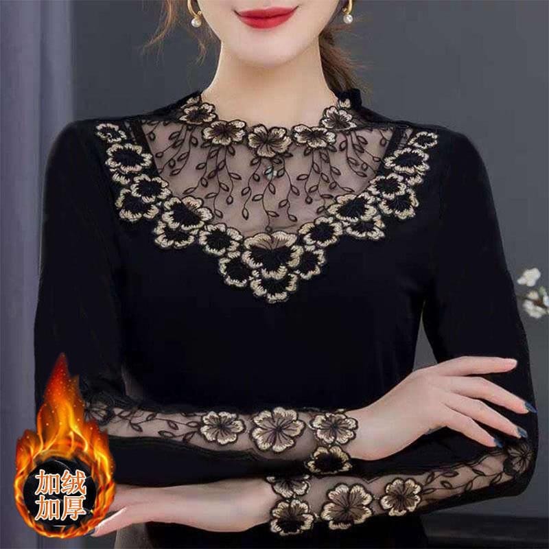 Blouse For Women New Lace round Neck Tops Bennys Beauty World