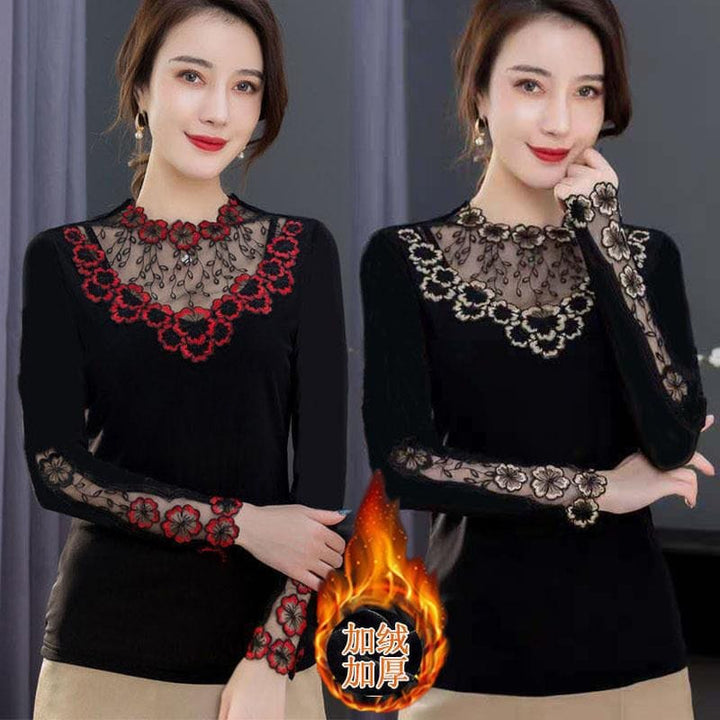 Blouse For Women New Lace round Neck Tops Bennys Beauty World