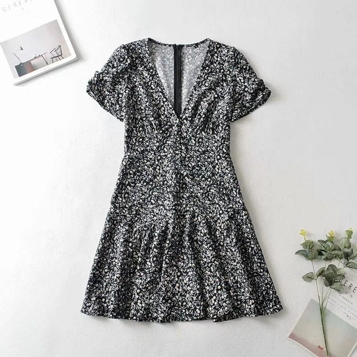 Blue Floral Print Summer Beach Dresses For Women Bennys Beauty World