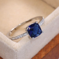 Blue Stone Women Rings Elegant Engagement Jewelry Rings Bennys Beauty World