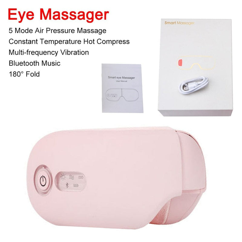 Bluetooth Smart Vibration Eye Massager Device Hot Compress Musical Device Bennys Beauty World