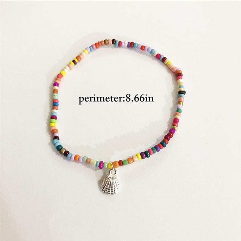 Bohemian Colorful Beads Shell Ankle Bracelets for Women Bennys Beauty World