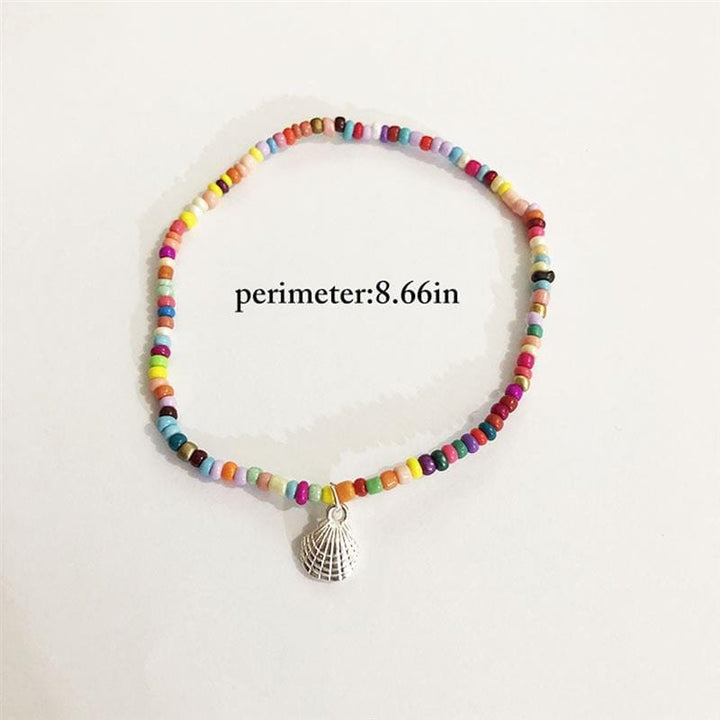 Bohemian Colorful Beads Shell Ankle Bracelets for Women Bennys Beauty World