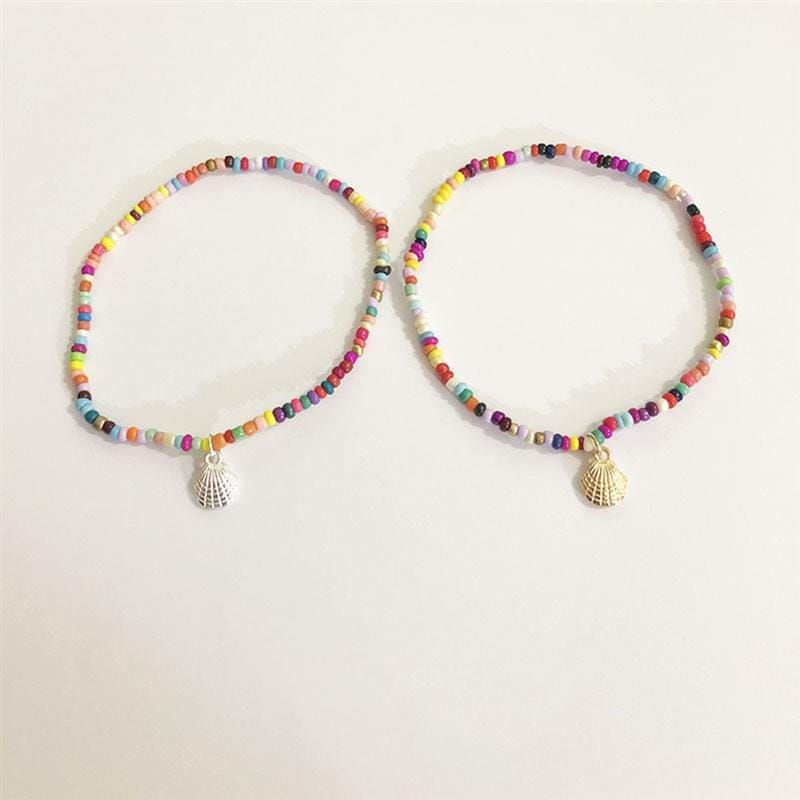 Bohemian Colorful Beads Shell Ankle Bracelets for Women Bennys Beauty World