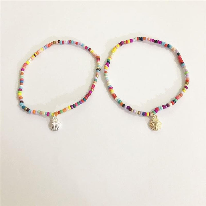 Bohemian Colorful Beads Shell Ankle Bracelets for Women Bennys Beauty World
