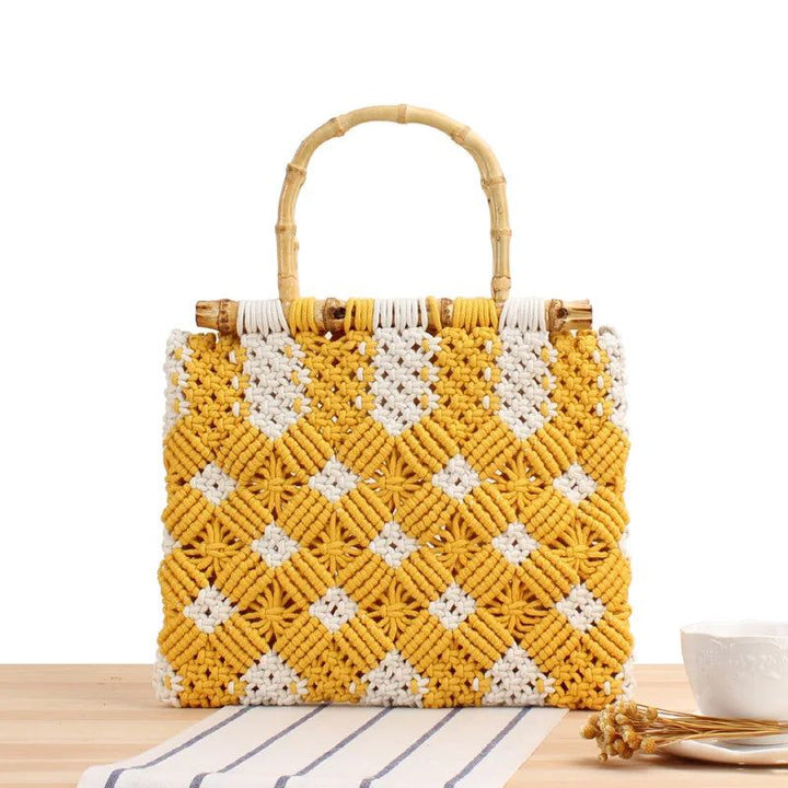 Bohemian Cotton Rope Woven Straw Handbags Bennys Beauty World