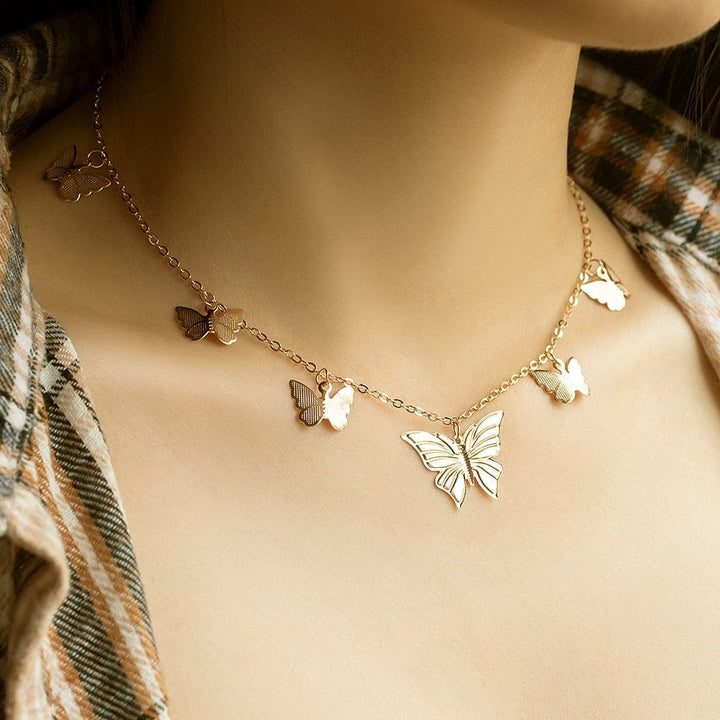 Bohemian Cute Butterfly Choker Necklace For Women Bennys Beauty World