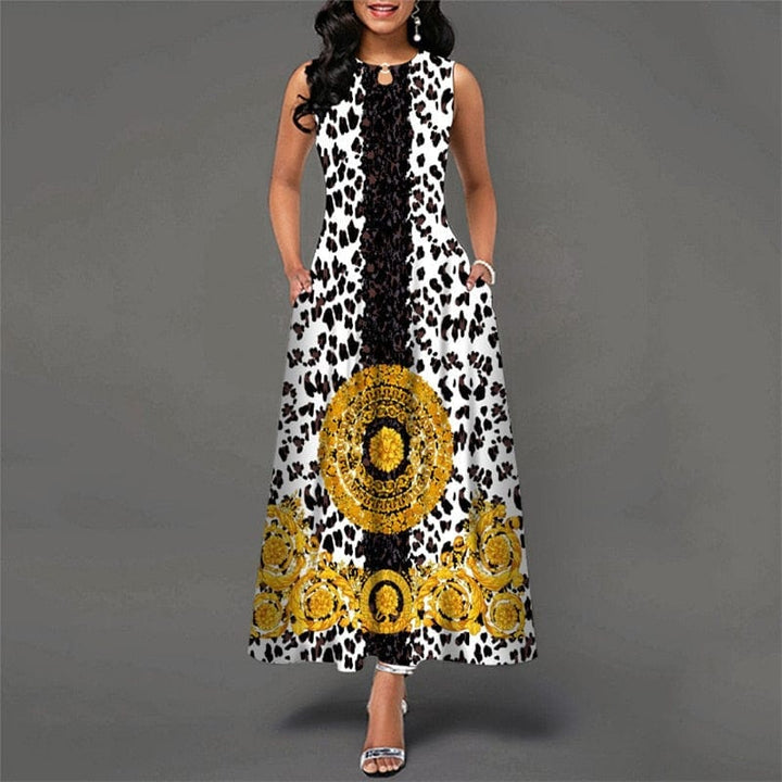Bohemian Floral Print Hollow Out Dresses For Women Bennys Beauty World