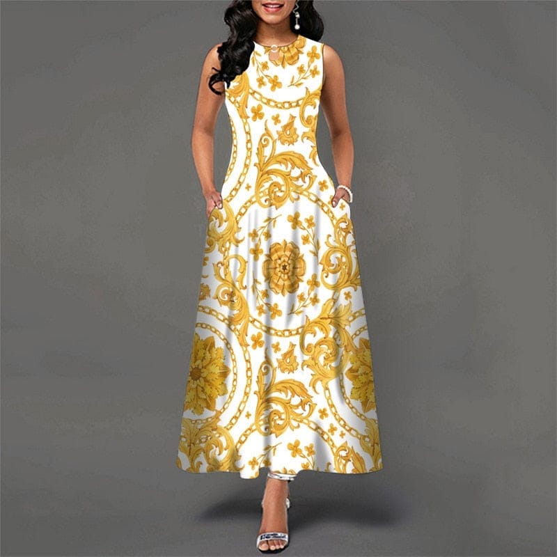 Bohemian Floral Print Hollow Out Dresses For Women Bennys Beauty World