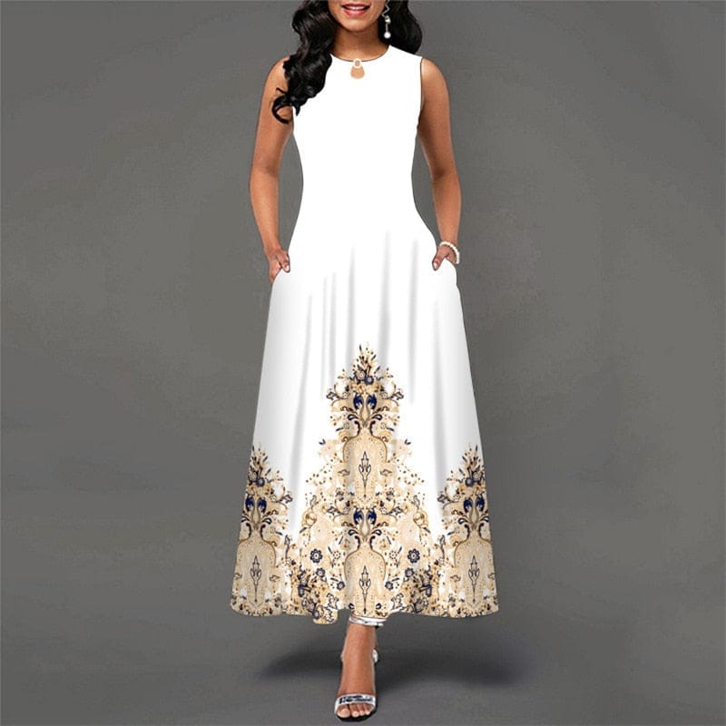Bohemian Floral Print Hollow Out Dresses For Women Bennys Beauty World