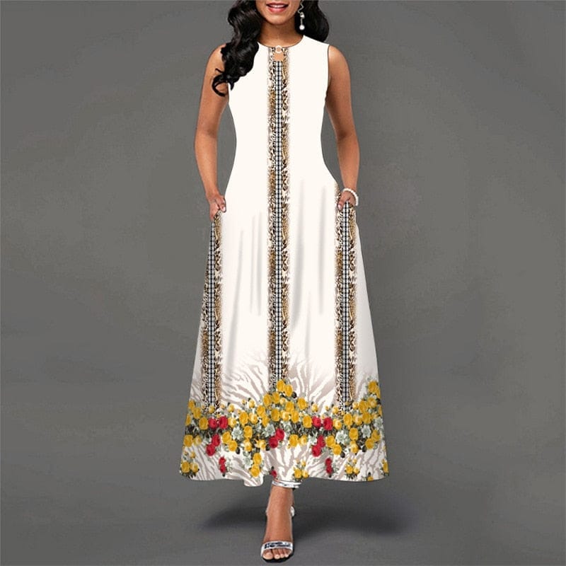 Bohemian Floral Print Hollow Out Dresses For Women Bennys Beauty World