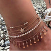Bohemian Layered Gold Shell Pendant Chain Ankle Bracelet Bennys Beauty World