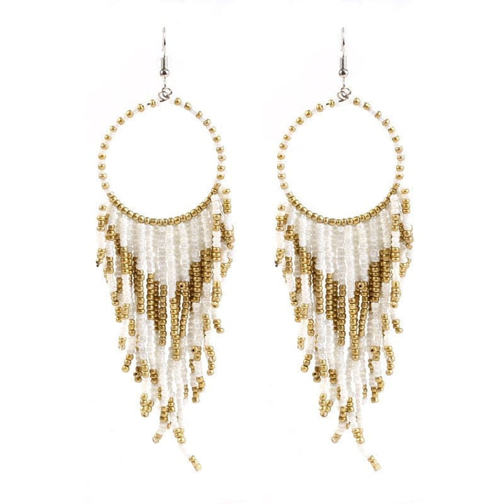 Bohemian Multicolor Beads Tassel Earrings For Women Bennys Beauty World