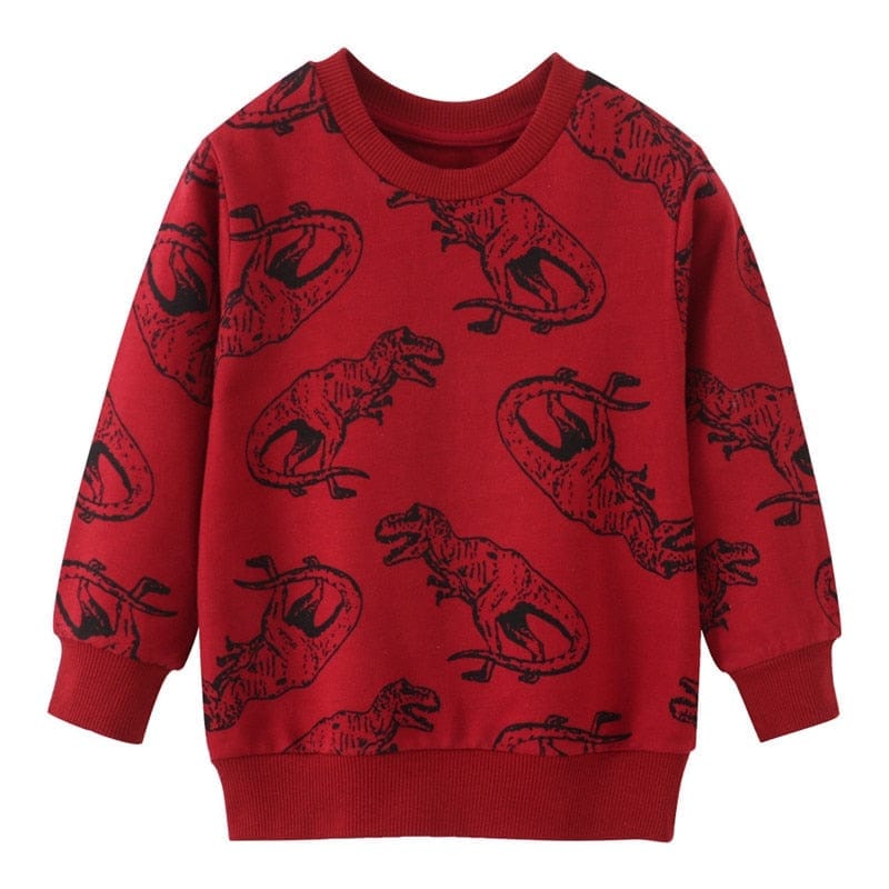 Boys  And Girls Clothes Dinosaurs Print Sweaters Tops Bennys Beauty World