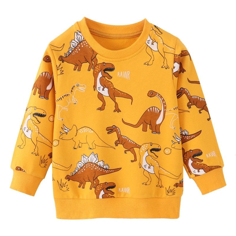 Boys  And Girls Clothes Dinosaurs Print Sweaters Tops Bennys Beauty World