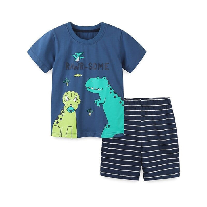 Boys Clothing Sets For Summer Boys Tops + Shorts Bennys Beauty World