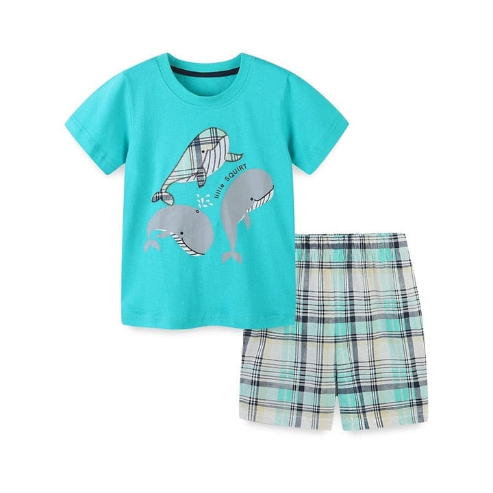 Boys Clothing Sets For Summer Boys Tops + Shorts Bennys Beauty World