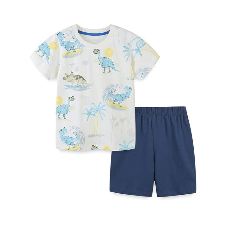 Boys Clothing Sets For Summer Boys Tops + Shorts Bennys Beauty World