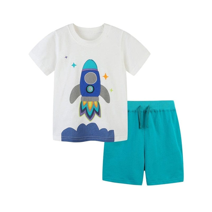 Boys Clothing Sets For Summer Boys Tops + Shorts Bennys Beauty World